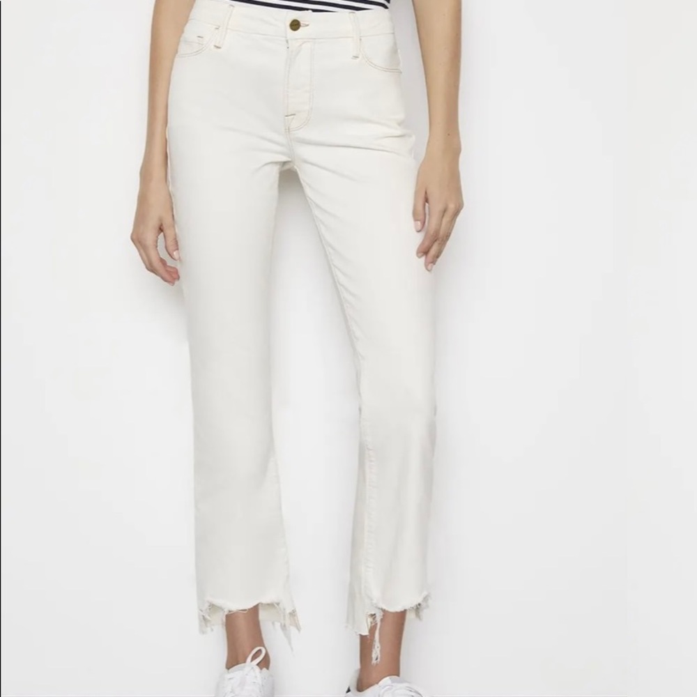Frame le crop mini boot in au natural chew.